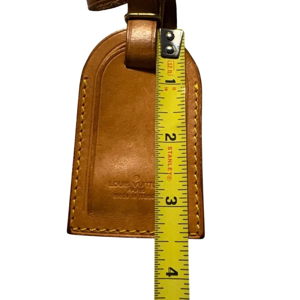 Louis Vuitton Vachetta Leather Luggage Tag and Poignet Set Made in France